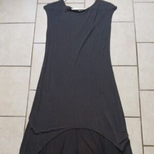 EXPRESS Womens Size M Dark Grey Sleeveless High-Low Maxi Dress